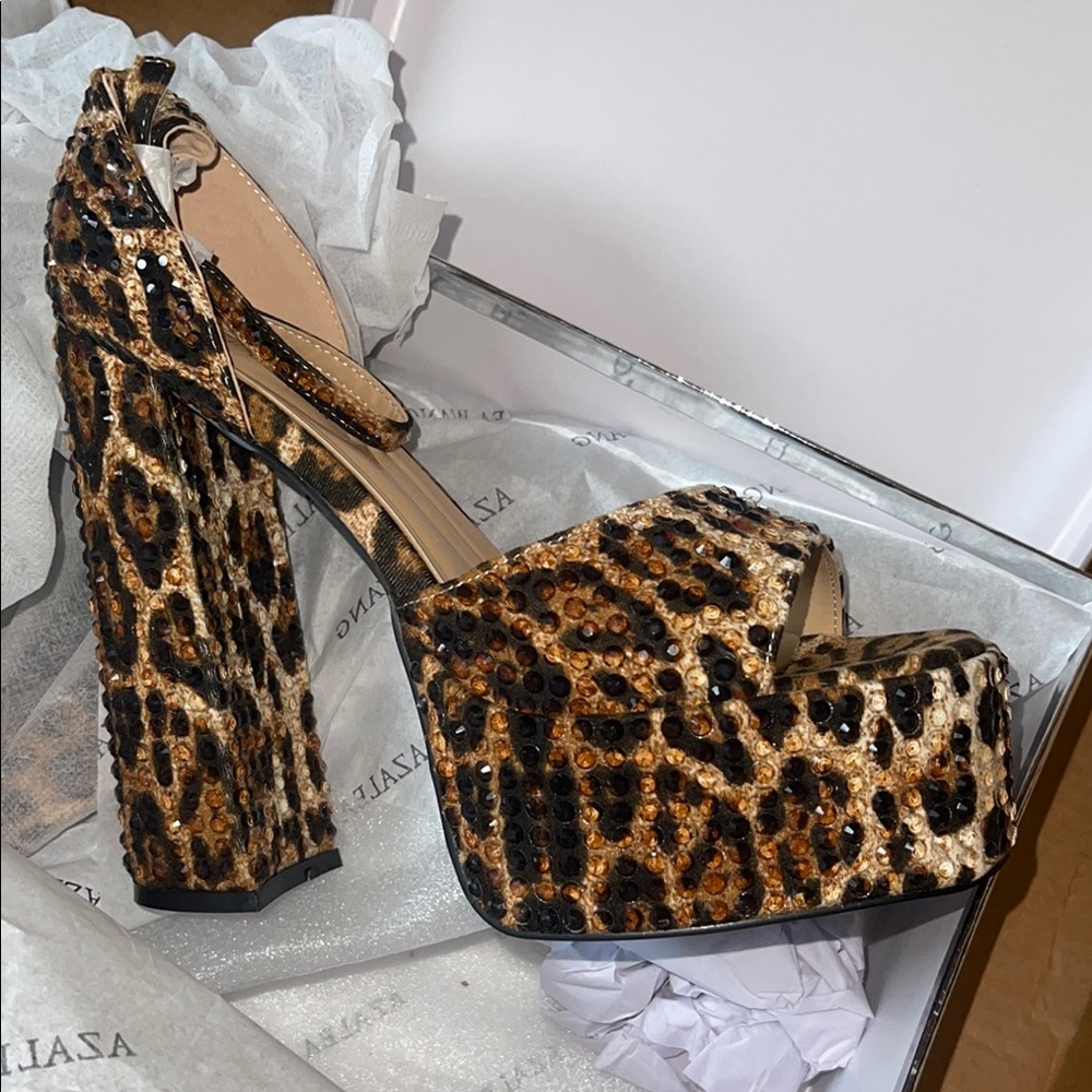 Brand new azalea wang Leopard Print Platform Heels